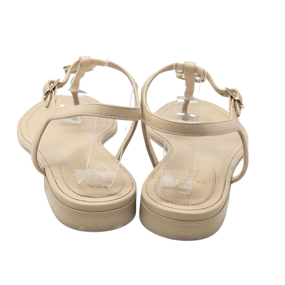 Chanel Lambskin Comet Crystal CC Thong 20S Sandals Size EU 38 - Picture 5 of 12